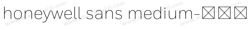 honeywell sans medium字体转换